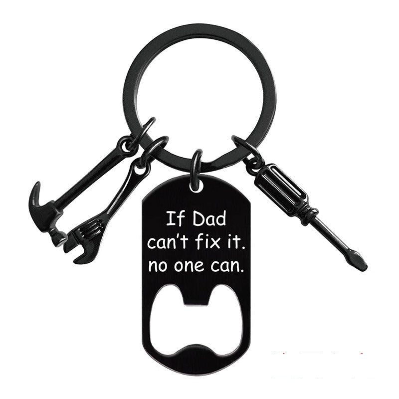 Wholesale Father's Day Gift Engraving Metal Keychain